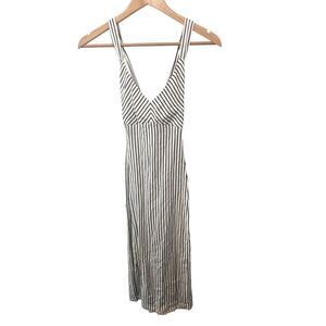 Saltwater Luxe Georgia Striped Tie‎ Back Midi Dress